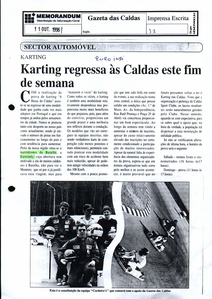 Imprensa escrita de 19965