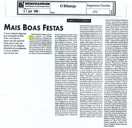 Imprensa escrita de 19967