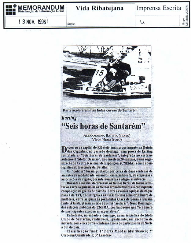 Imprensa escrita de 199611