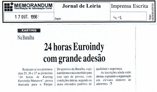 Imprensa escrita de 199618