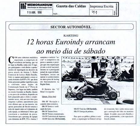 Imprensa escrita de 199621