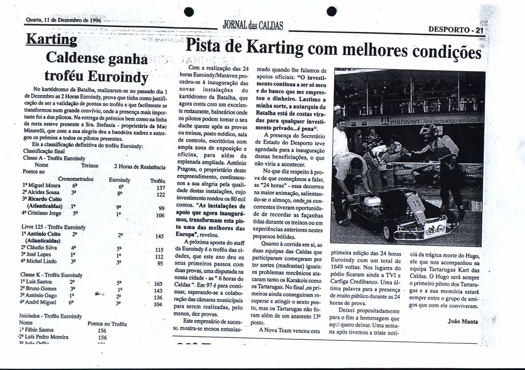 Imprensa escrita de 199626