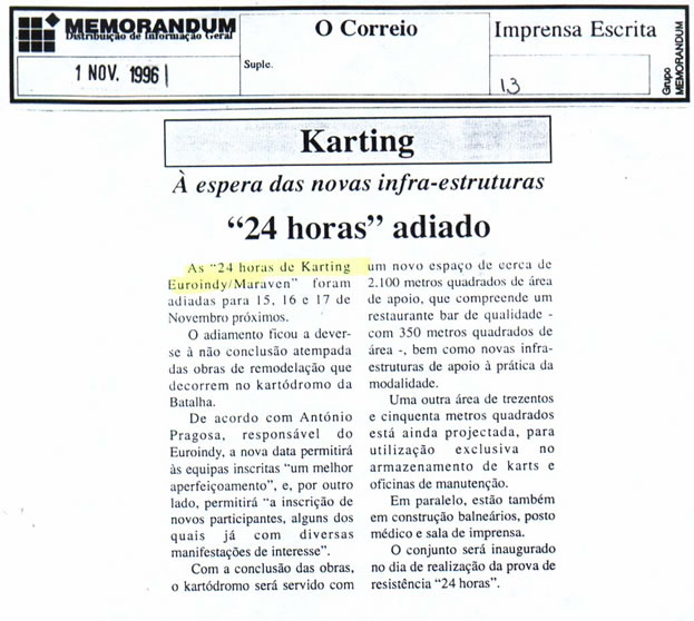 Imprensa escrita de 199627