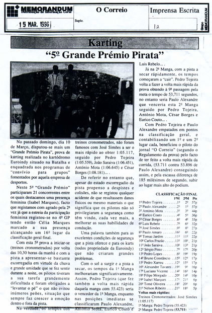 Imprensa escrita de 199629