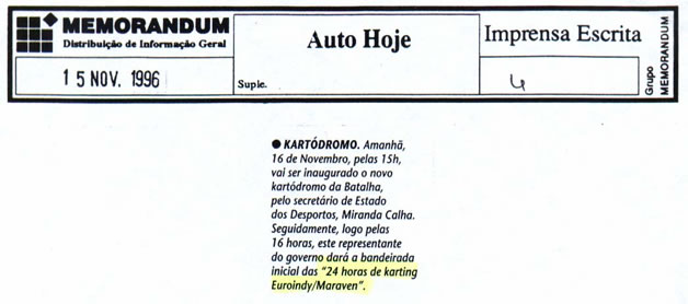 Imprensa escrita de 199631