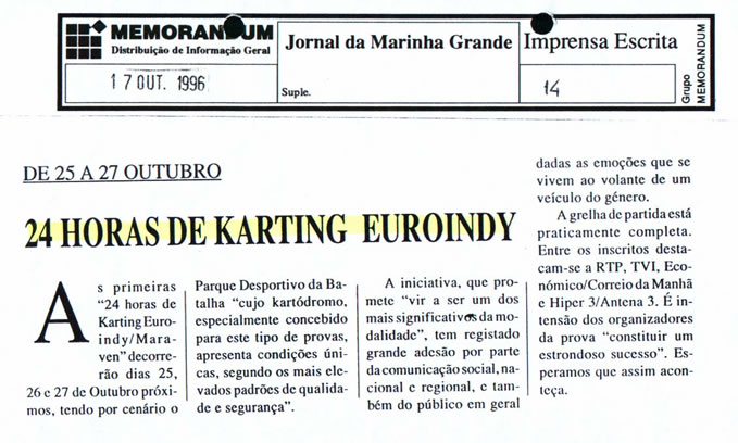 Imprensa escrita de 199632