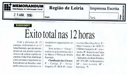 Imprensa escrita de 199639