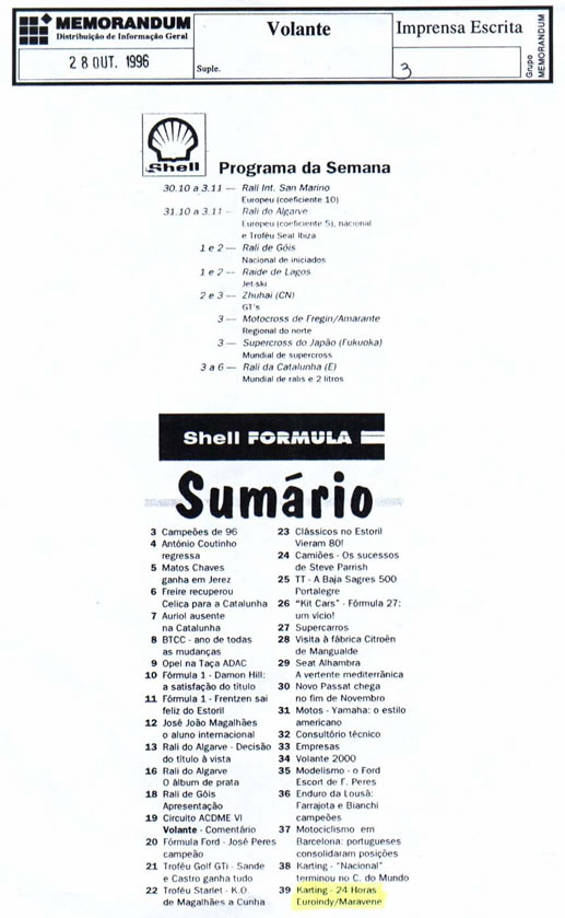Imprensa escrita de 199640