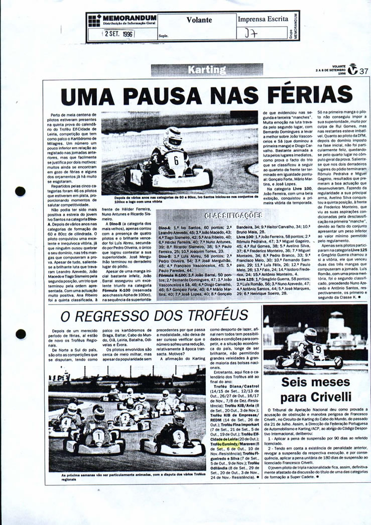 Imprensa escrita de 199642