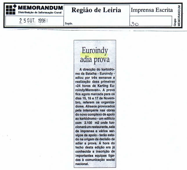 Imprensa escrita de 199651