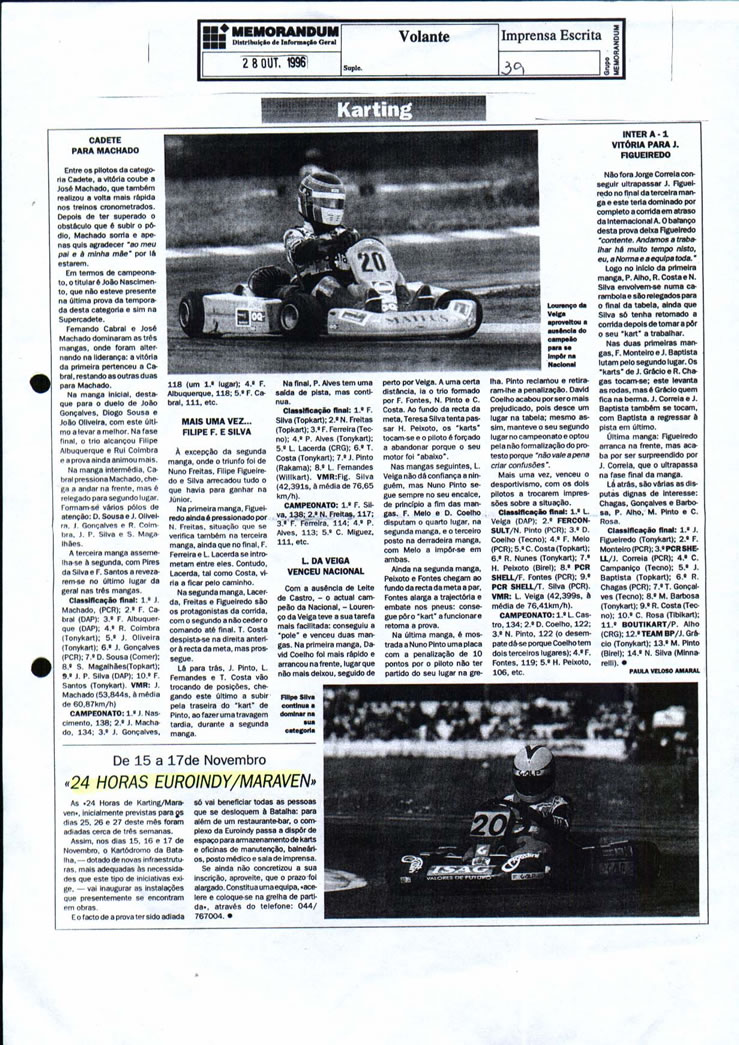 Imprensa escrita de 199659