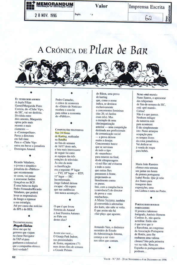 Imprensa escrita de 199660