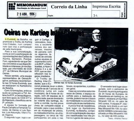 Imprensa escrita de 199661
