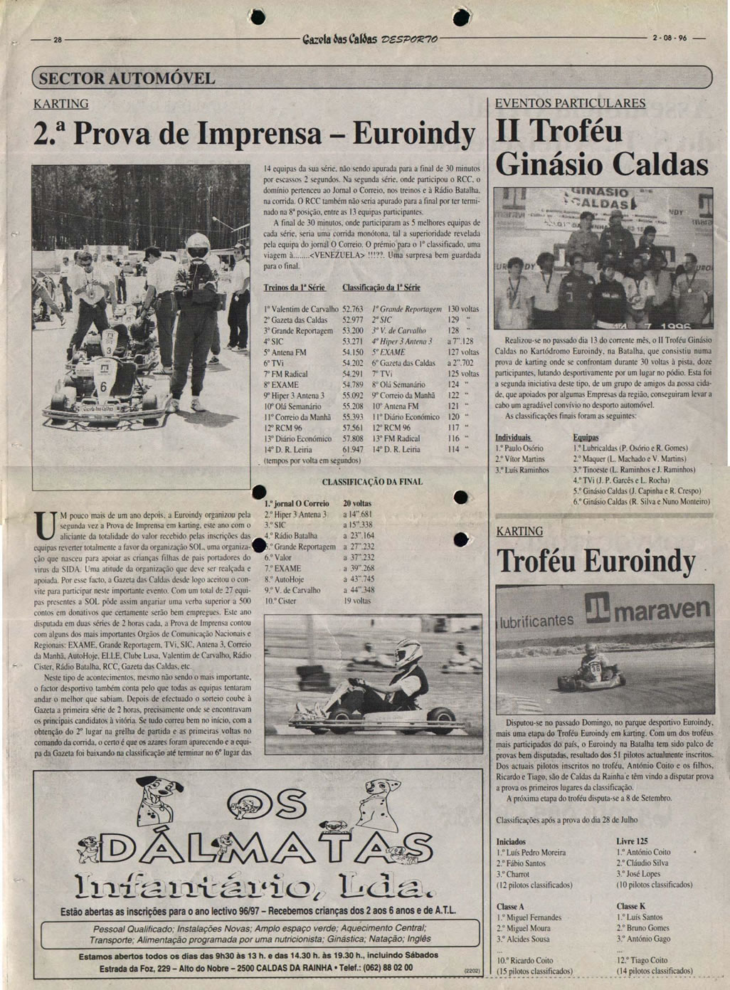 Imprensa escrita de 199662