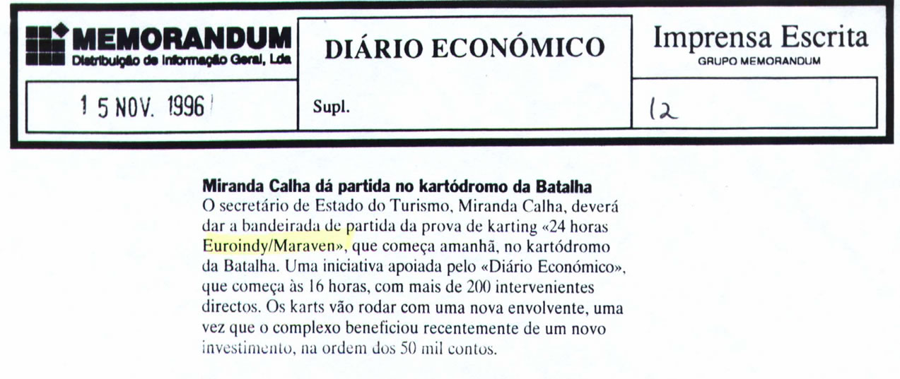 Imprensa escrita de 199668