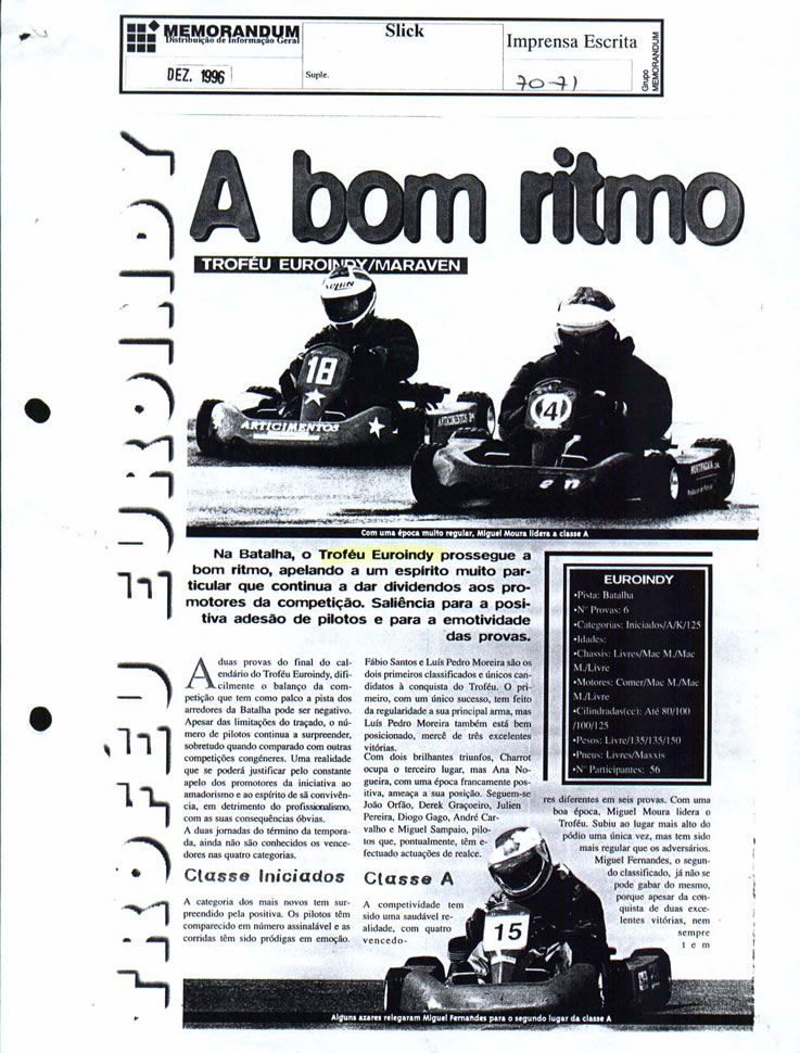 Imprensa escrita de 199677