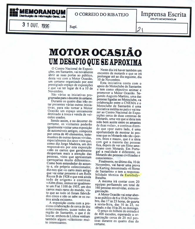 Imprensa escrita de 199679