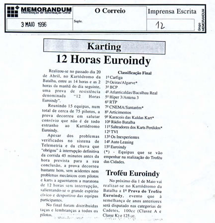 Imprensa escrita de 199680