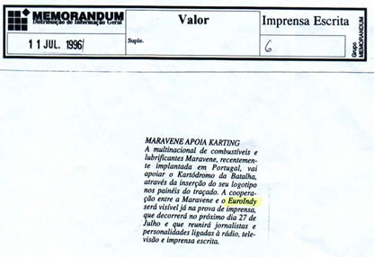 Imprensa escrita de 199682