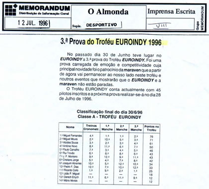 Imprensa escrita de 199683