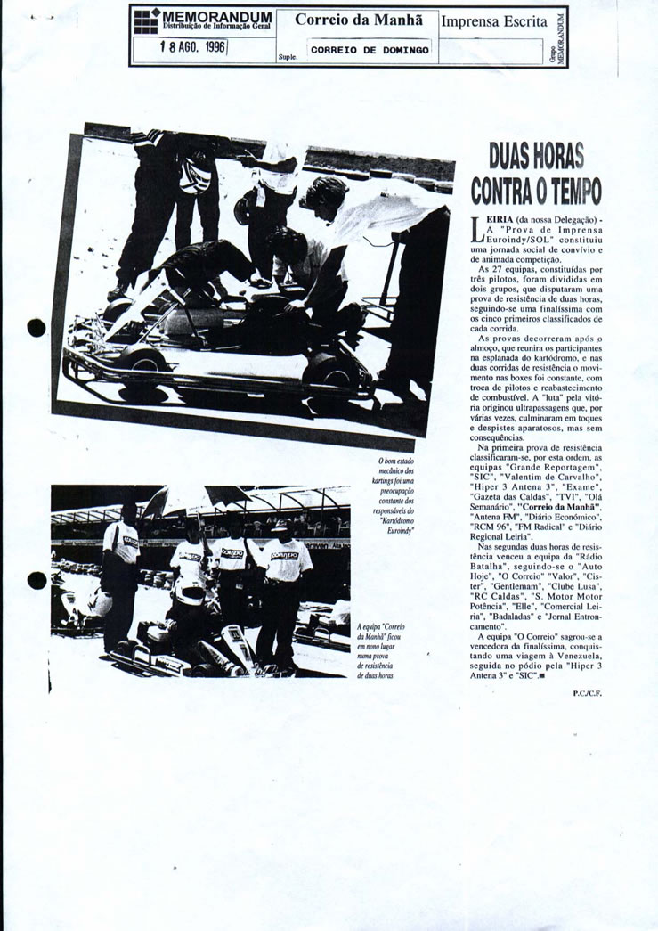 Imprensa escrita de 199686
