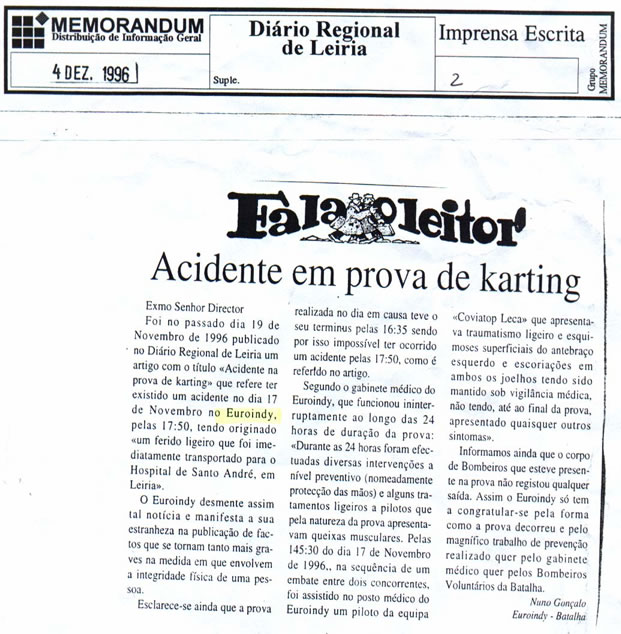Imprensa escrita de 199690
