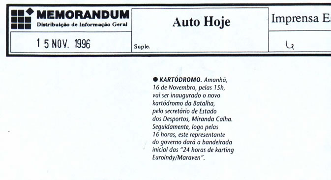 Imprensa escrita de 199691