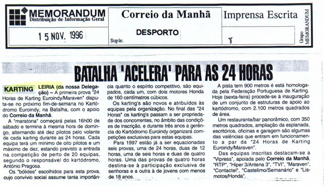 Imprensa escrita de 199697