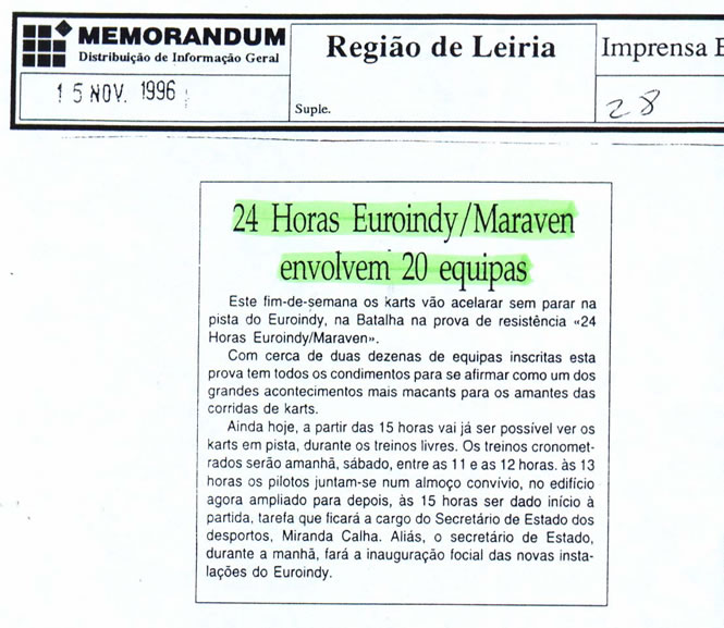 Imprensa escrita de 199699
