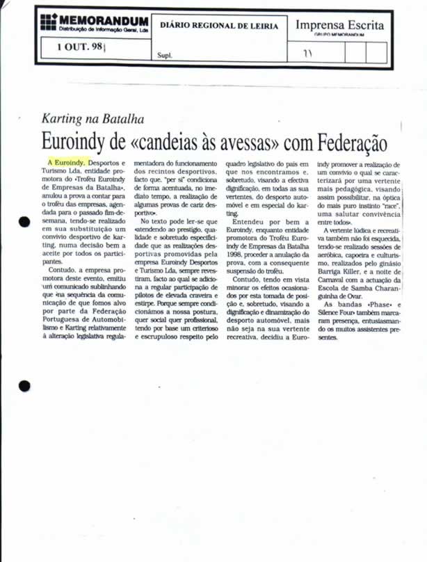 Imprensa escrita de 199820