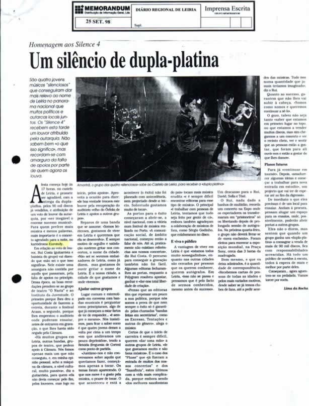 Imprensa escrita de 199822