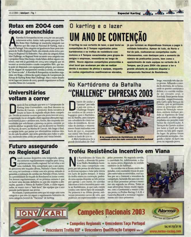 Imprensa escrita de 200327