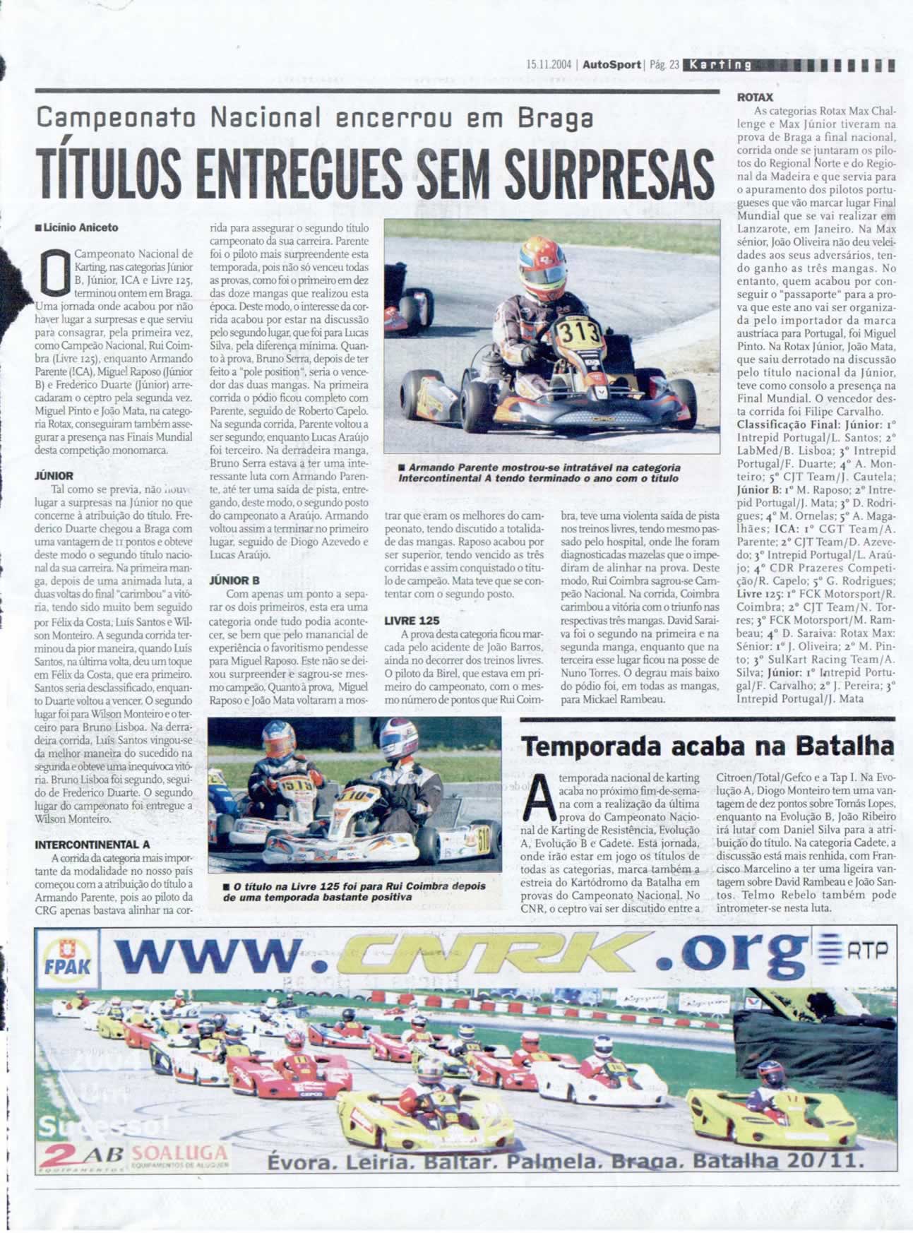 Imprensa escrita de 200425