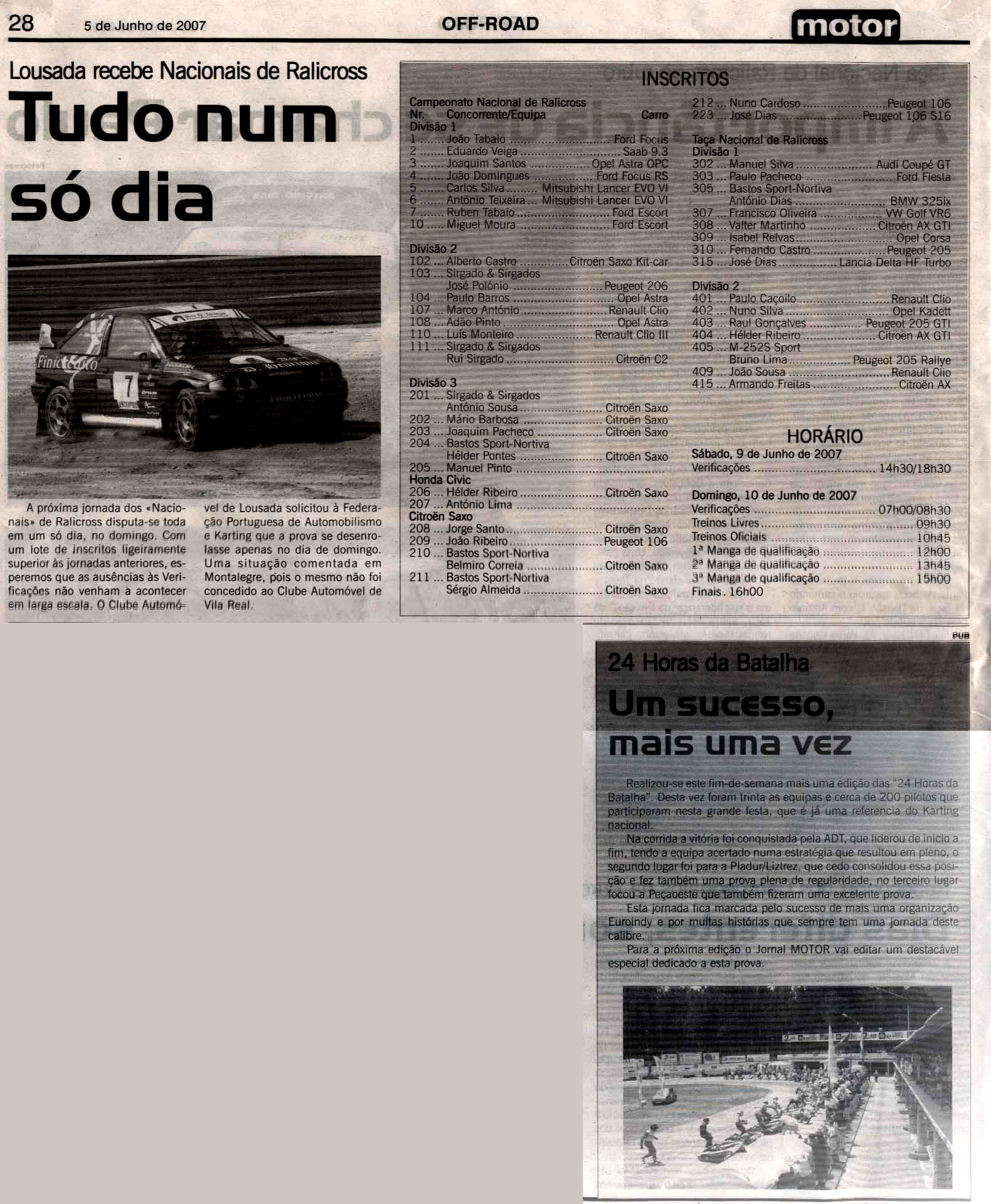 Imprensa escrita de 200732